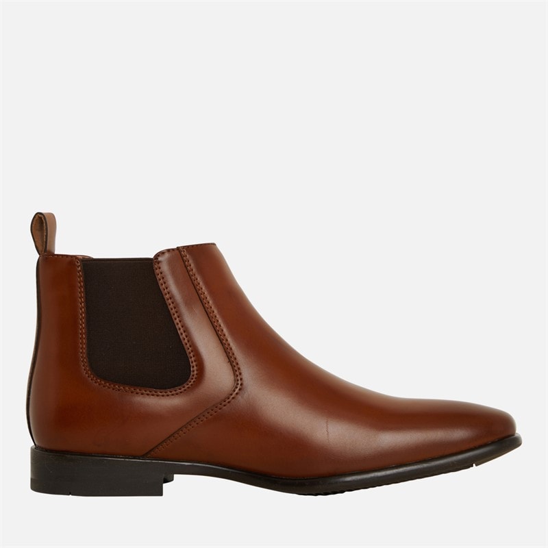 Ben Sherman Mens Durham Chelsea Boots Tan Burnish - Image 5