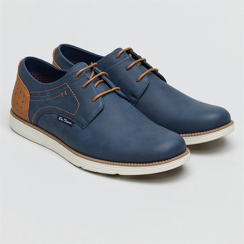 Ben Sherman Mens Havana Shoes Navy/Tan - Image 2