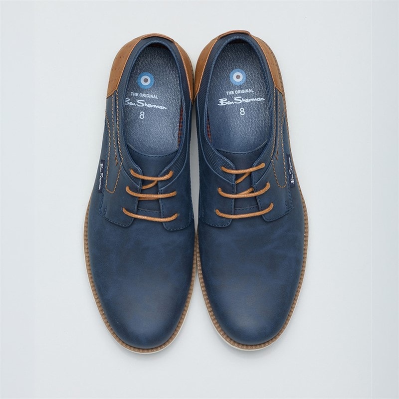 Ben Sherman Mens Havana Shoes Navy/Tan - Image 3
