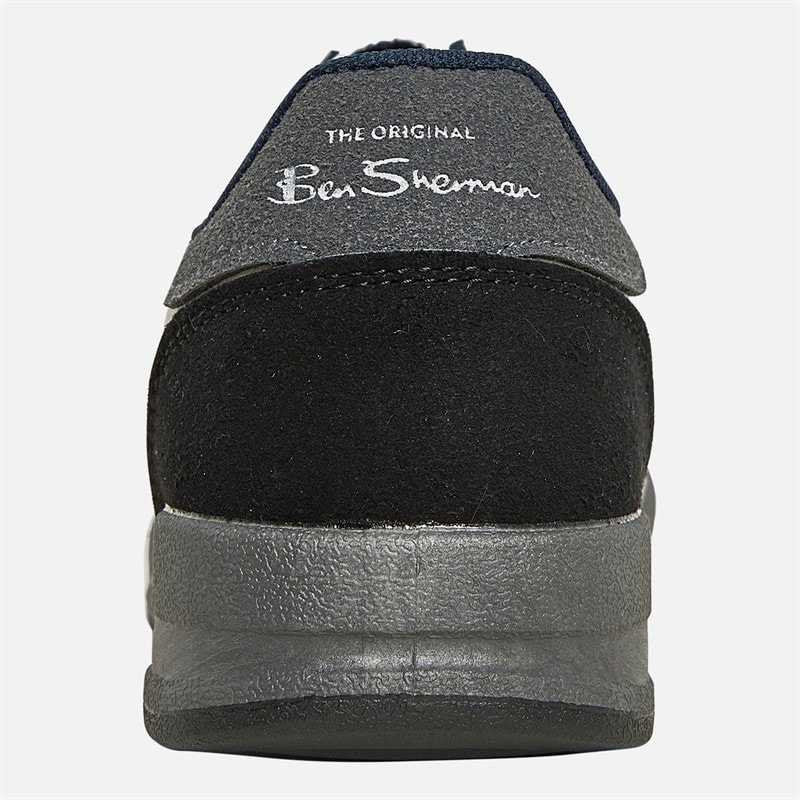 Ben Sherman Mens Sokka Stripe Trainers White/Grey/Black - Image 3