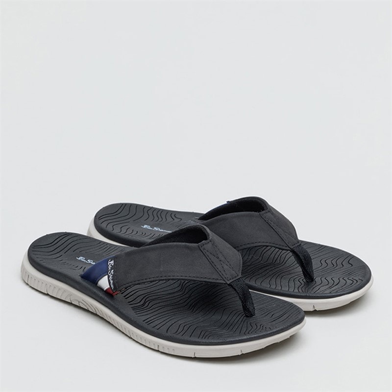 Ben Sherman Mens Surfside Flip Flops Black - Image 1