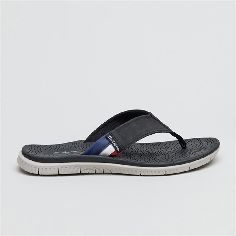 Ben Sherman Mens Surfside Flip Flops Black - Image 2
