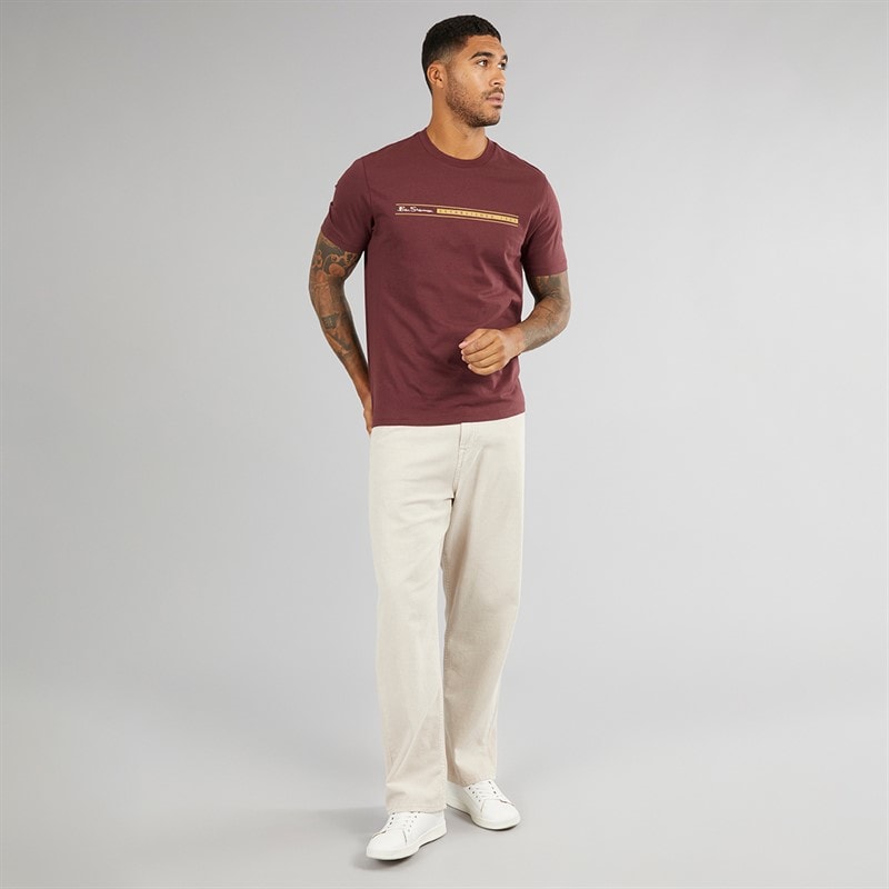 Ben Sherman Mens Three Pack Mixed T-Shirts Multi - Image 4