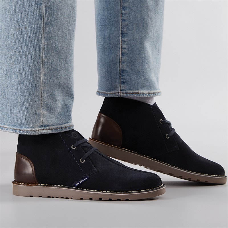 Ben Sherman Mens Townshend 2 Chukka Boots Navy - Image 1