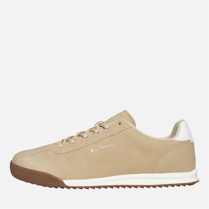 Ben Sherman Mens Terrace Talk Trainers Stone - Image 1