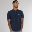 Ben Sherman Mens Twin Tipped Polo Shirt Dark Navy