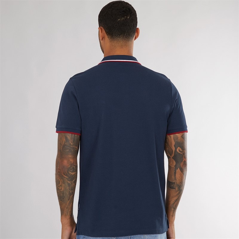 Ben Sherman Mens Twin Tipped Polo Shirt Dark Navy - Image 2