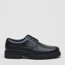 Ben Sherman Mens Chesterley Derby Shoes Black Grainy Pu