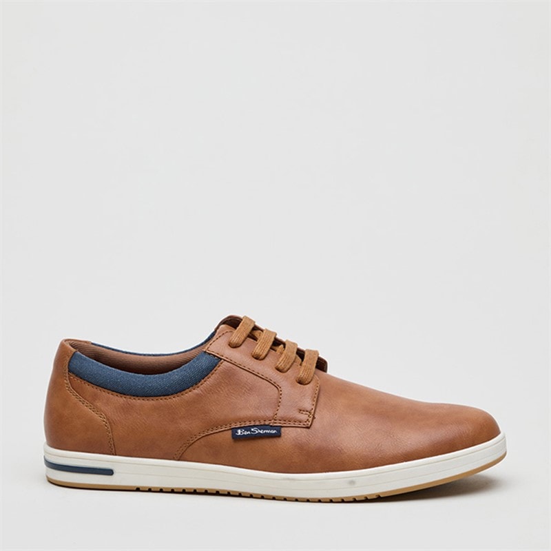 Ben Sherman Mens Detour Derby Shoes Tan Pu