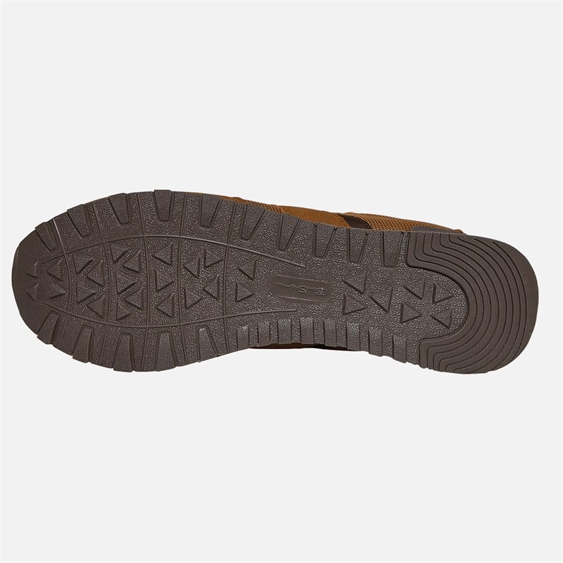 Ben Sherman Mens Owen Retro Run Trainers Brown Mesh - Image 5