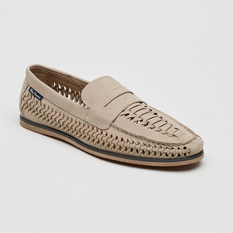 Ben Sherman Mens Miami Woven Deck Shoes Sand - Image 2