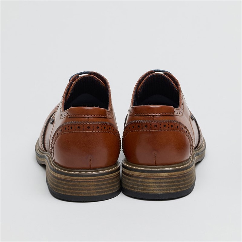 Ben Sherman Mens Triumph II Brogue Shoes Burnished Tan - Image 4