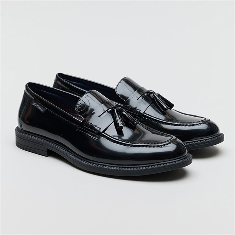 Ben Sherman Mens Chancery Tassle Loafers Black - Image 2