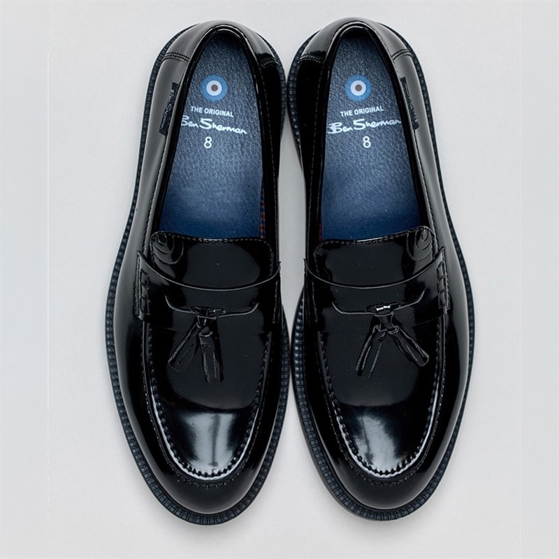 Ben Sherman Mens Chancery Tassle Loafers Black - Image 3