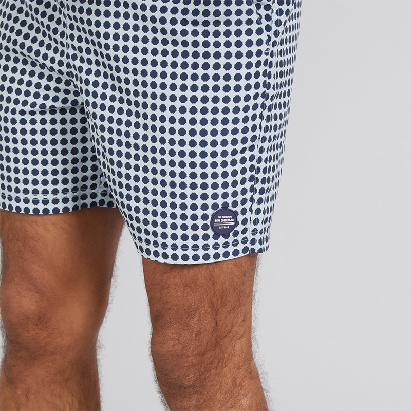 Ben Sherman Mens Spot Geo Swim Shorts Navy - Image 3