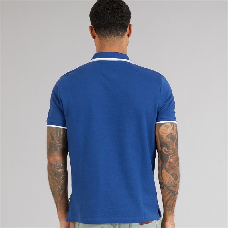 Ben Sherman Mens Twin Tipped Polo Shirt Royal Blue - Image 2