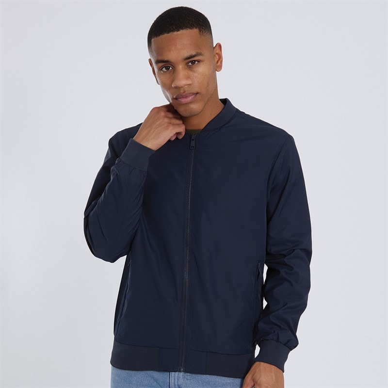 Brave Soul Mens Sanjay Bomber Jacket Navy - Image 3