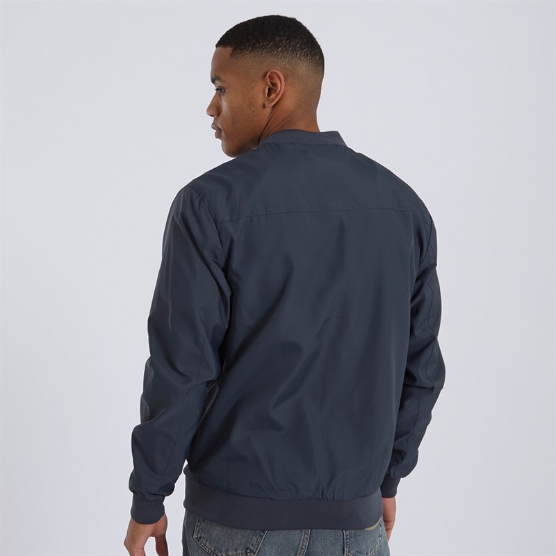 Brave Soul Mens Sanjay Bomber Jacket Charcoal - Image 2