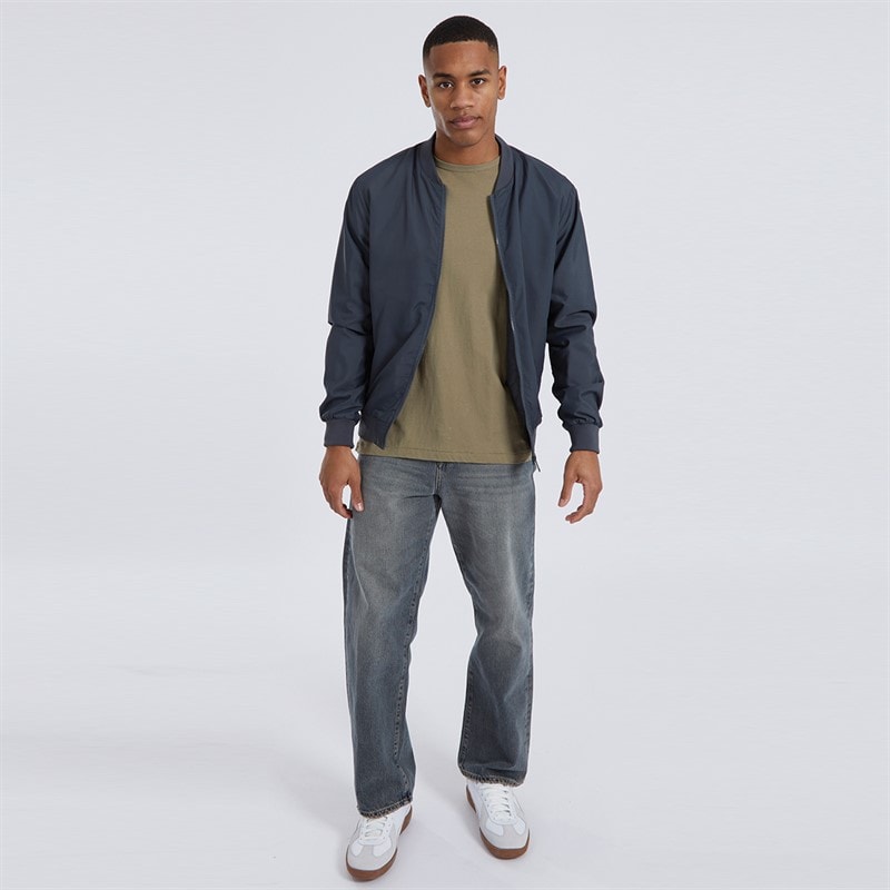 Brave Soul Mens Sanjay Bomber Jacket Charcoal - Image 4