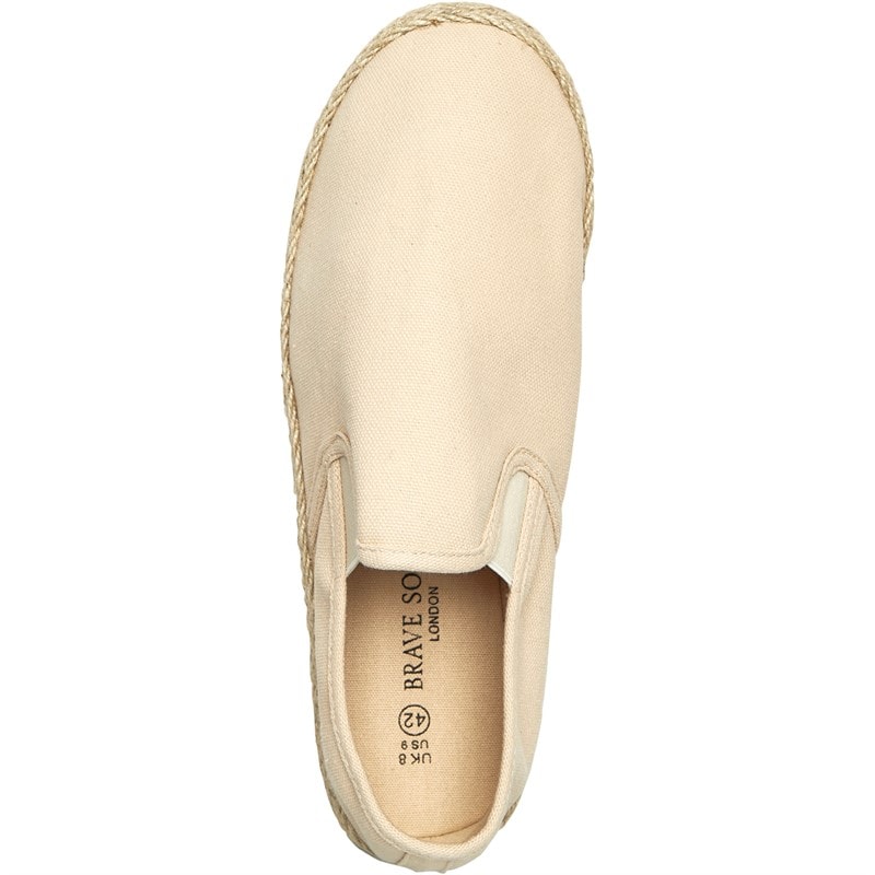 Brave Soul Mens Yacht Espadrilles Stone - Image 4