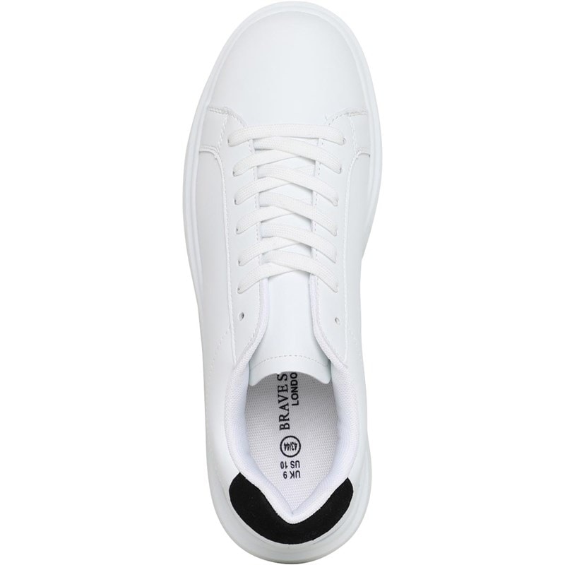 Brave Soul Mens Royal Trainers White/Black - Image 4