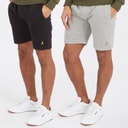 Brave Soul Mens Two Pack McCartney Shorts Black/Grey