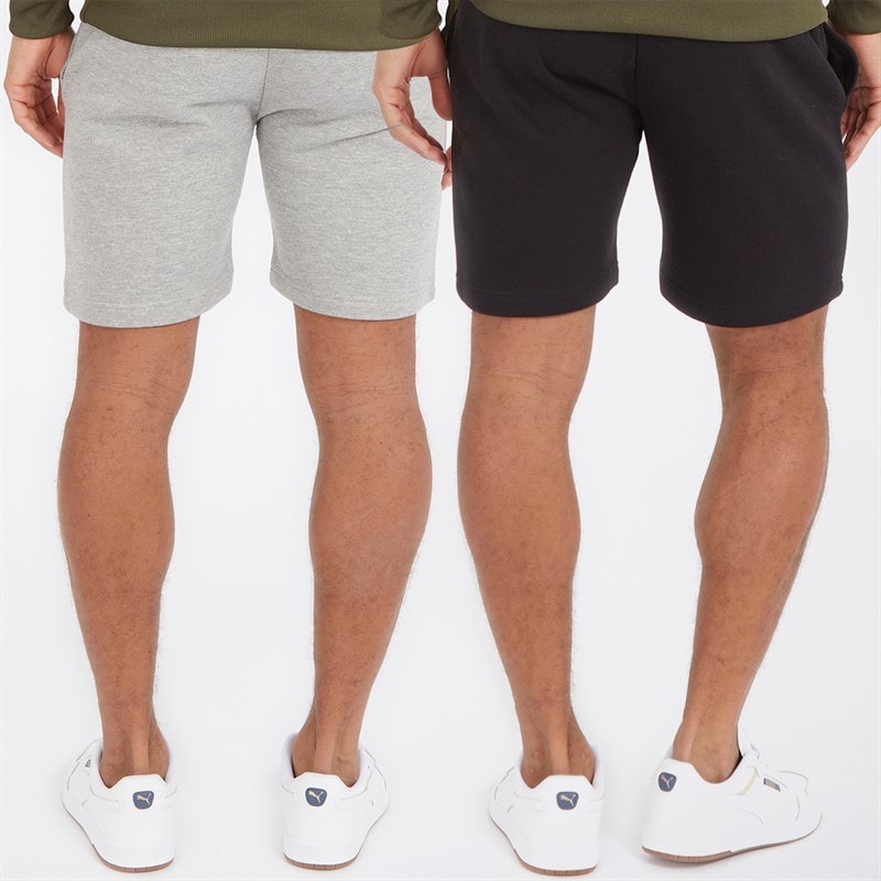 Brave Soul Mens Two Pack McCartney Shorts Black/Grey - Image 2