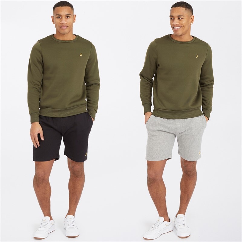 Brave Soul Mens Two Pack McCartney Shorts Black/Grey - Image 3