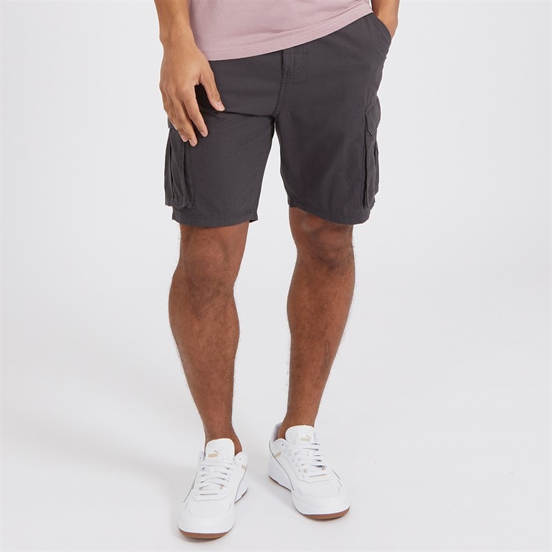 Brave Soul Mens Riverwood Cargo Shorts Navy - Image 1