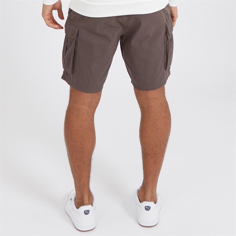 Brave Soul Mens Riverwood Cargo Shorts Charcoal - Image 2