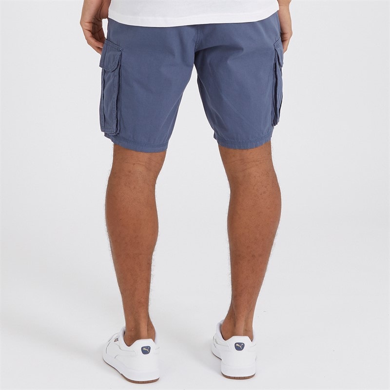 Brave Soul Mens Riverwood Cargo Shorts Blue - Image 2