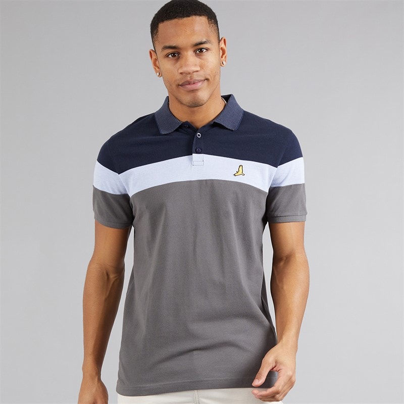 Brave Soul Mens Miguel Polo Shirt Dark Navy - Image 1