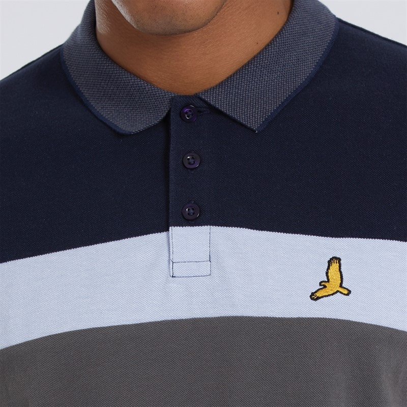 Brave Soul Mens Miguel Polo Shirt Dark Navy - Image 3
