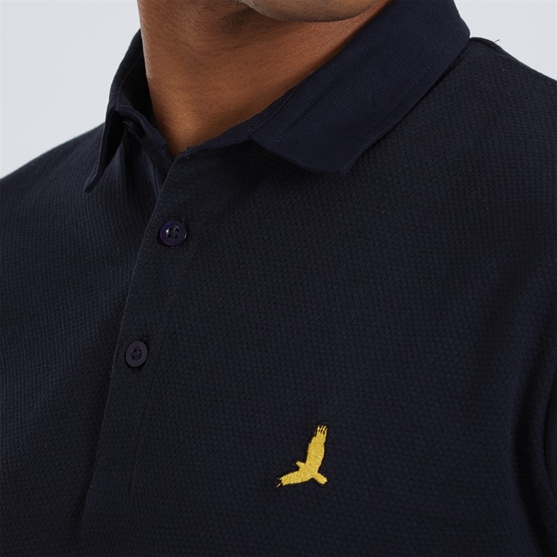 Brave Soul Mens Chaybird Polo Shirt Navy - Image 3