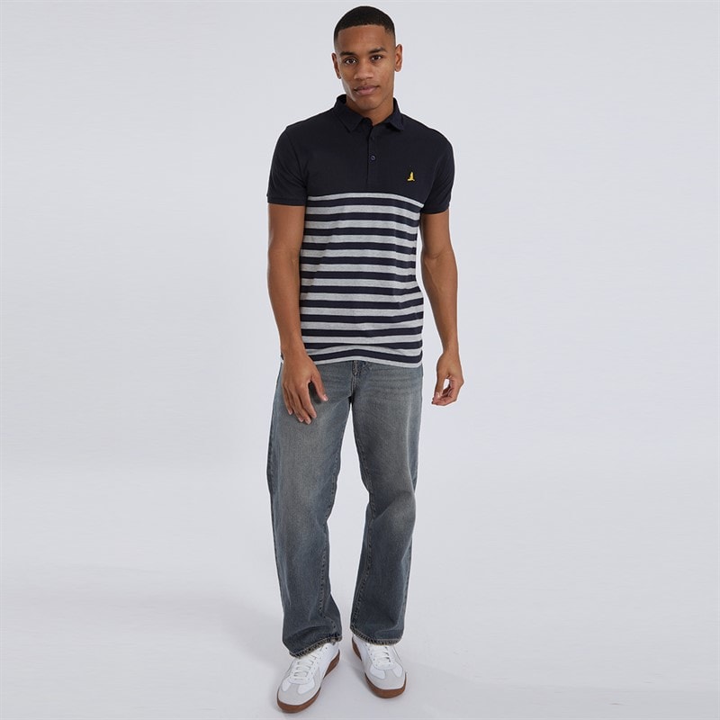 Brave Soul Mens Chaybird Polo Shirt Navy - Image 4