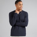 Brave Soul Mens Trial Long Sleeve Top Navy