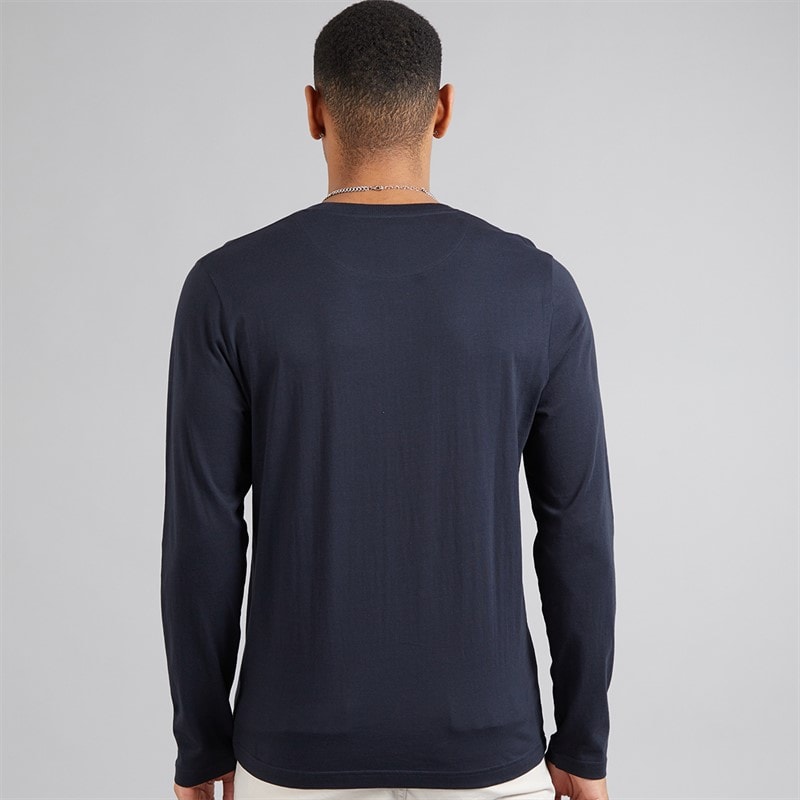 Brave Soul Mens Trial Long Sleeve Top Navy - Image 2