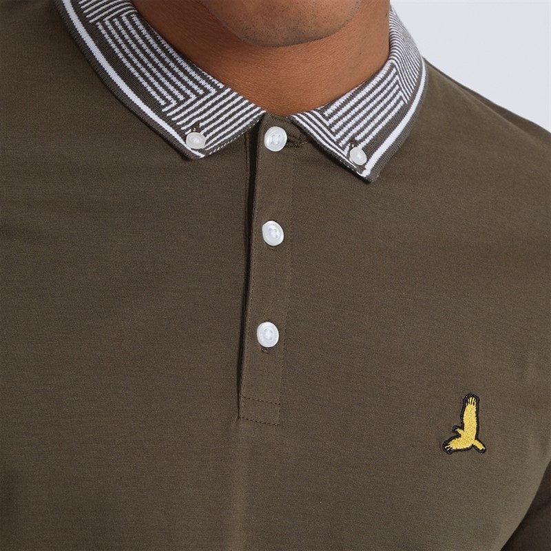 Brave Soul Mens Story Polo Shirt Khaki - Image 3