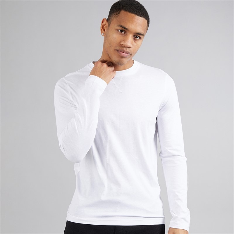 Brave Soul Mens Trial Long Sleeve Top White - Image 1