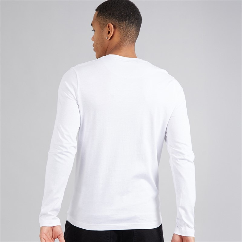 Brave Soul Mens Trial Long Sleeve Top White - Image 2