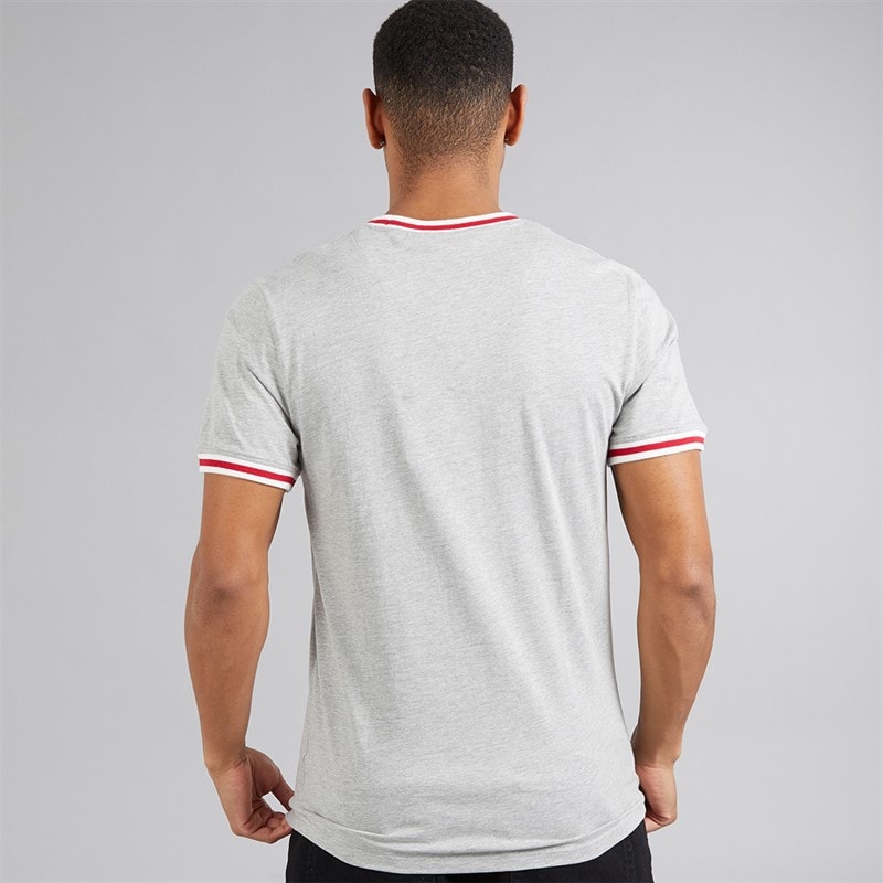 Brave Soul Mens Embryo T-Shirt Light Grey Marl - Image 2