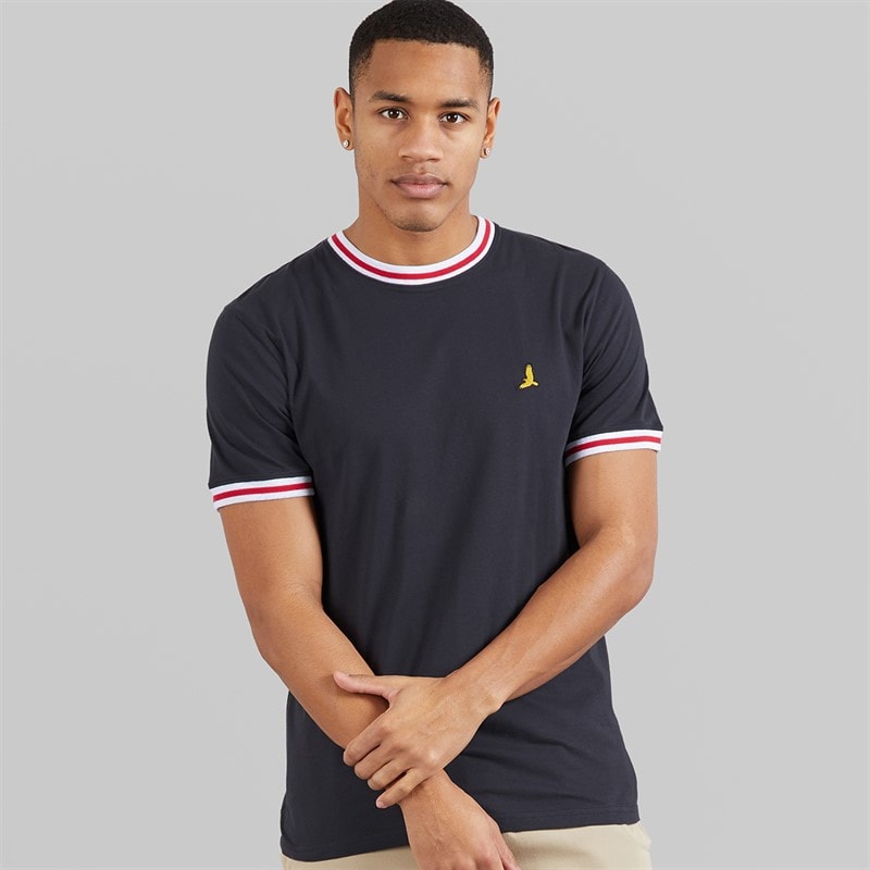 Brave Soul Mens Embryo T-Shirt Navy - Image 1