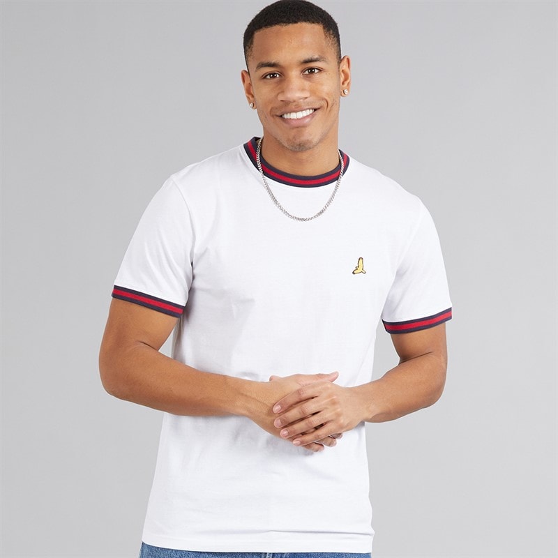 Brave Soul Mens Enbryo T-Shirt Optic White - Image 1