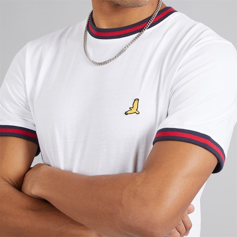 Brave Soul Mens Enbryo T-Shirt Optic White - Image 3