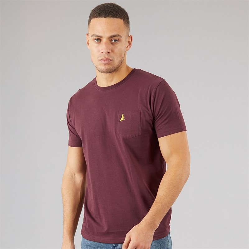 Brave Soul Mens Game Three Pack T-Shirts Navy/Khaki/Burgundy - Image 2