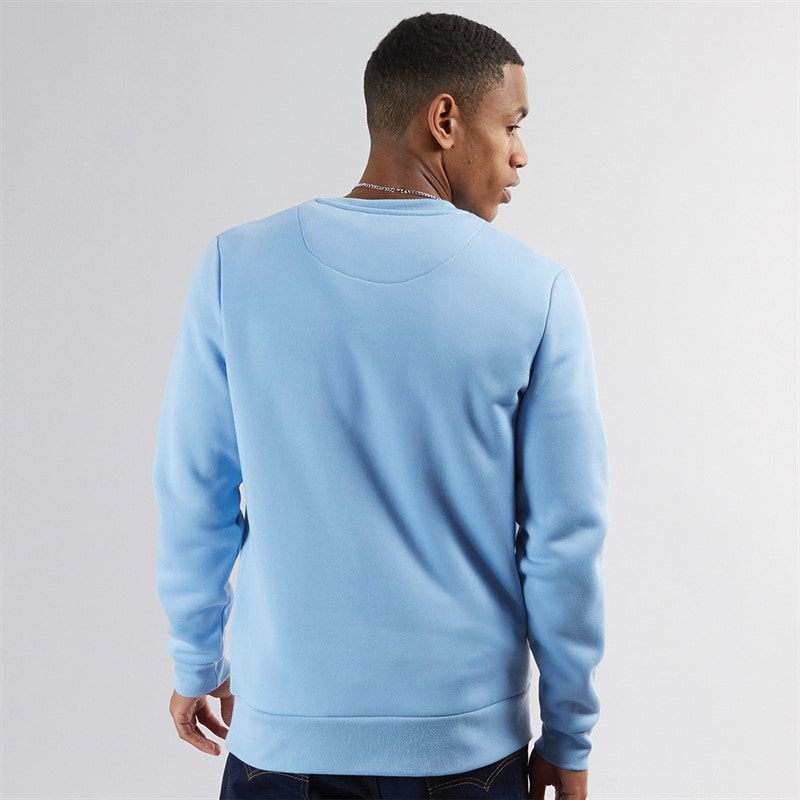 Brave Soul Mens Retina Crew Neck Sweatshirt Arctic Blue - Image 2