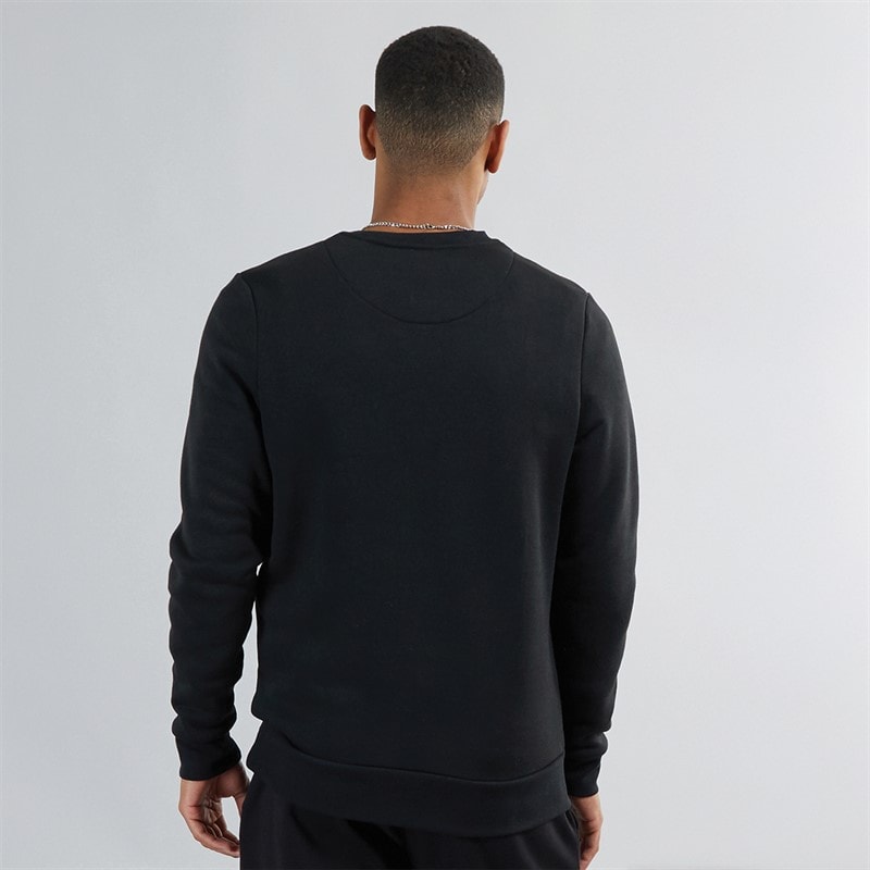 Brave Soul Mens Retina Crew Neck Sweatshirt Black - Image 2