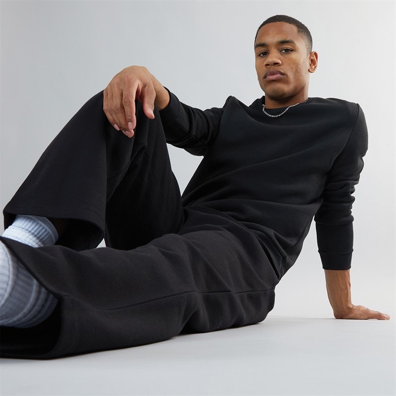 Brave Soul Mens Retina Crew Neck Sweatshirt Black - Image 3