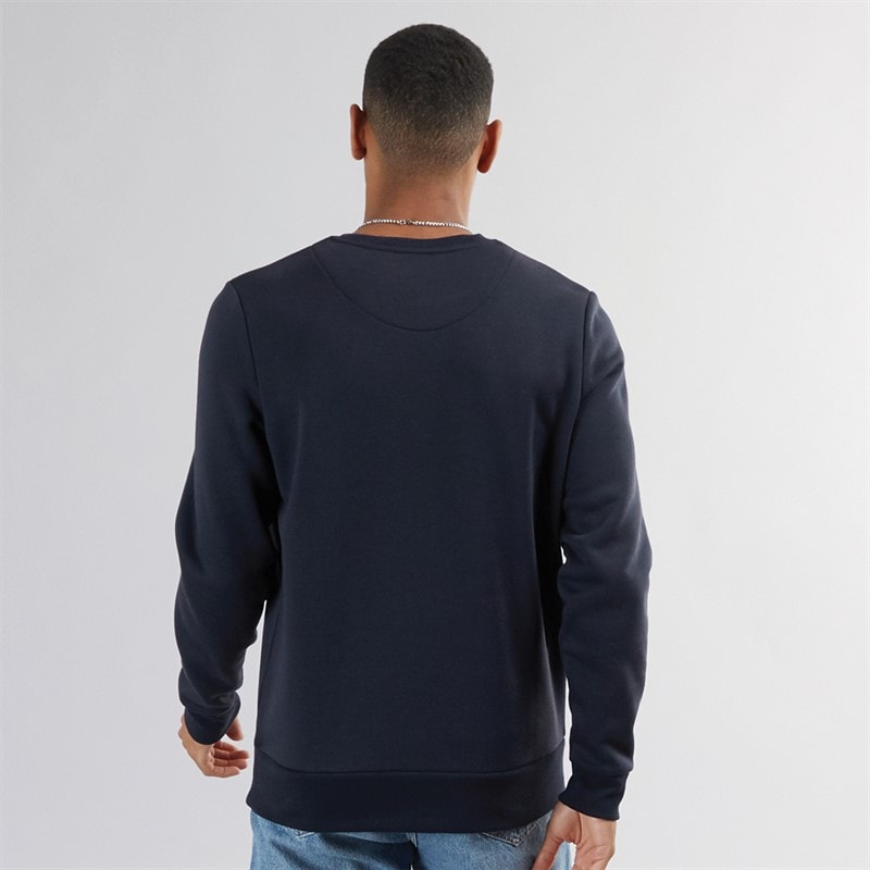 Brave Soul Mens Retina Crew Neck Sweatshirt Navy - Image 2
