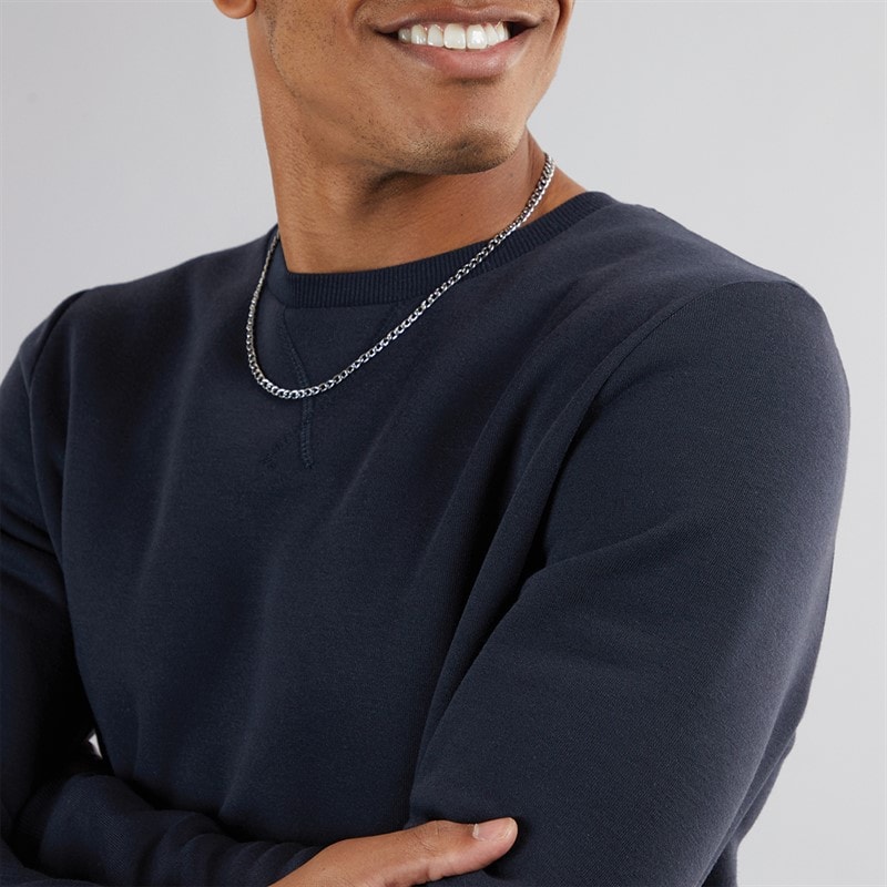 Brave Soul Mens Retina Crew Neck Sweatshirt Navy - Image 3